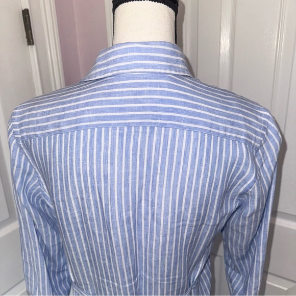 Polo by Ralph Lauren Blue Striped Long Sleeve Dress - Picture 9 of 16